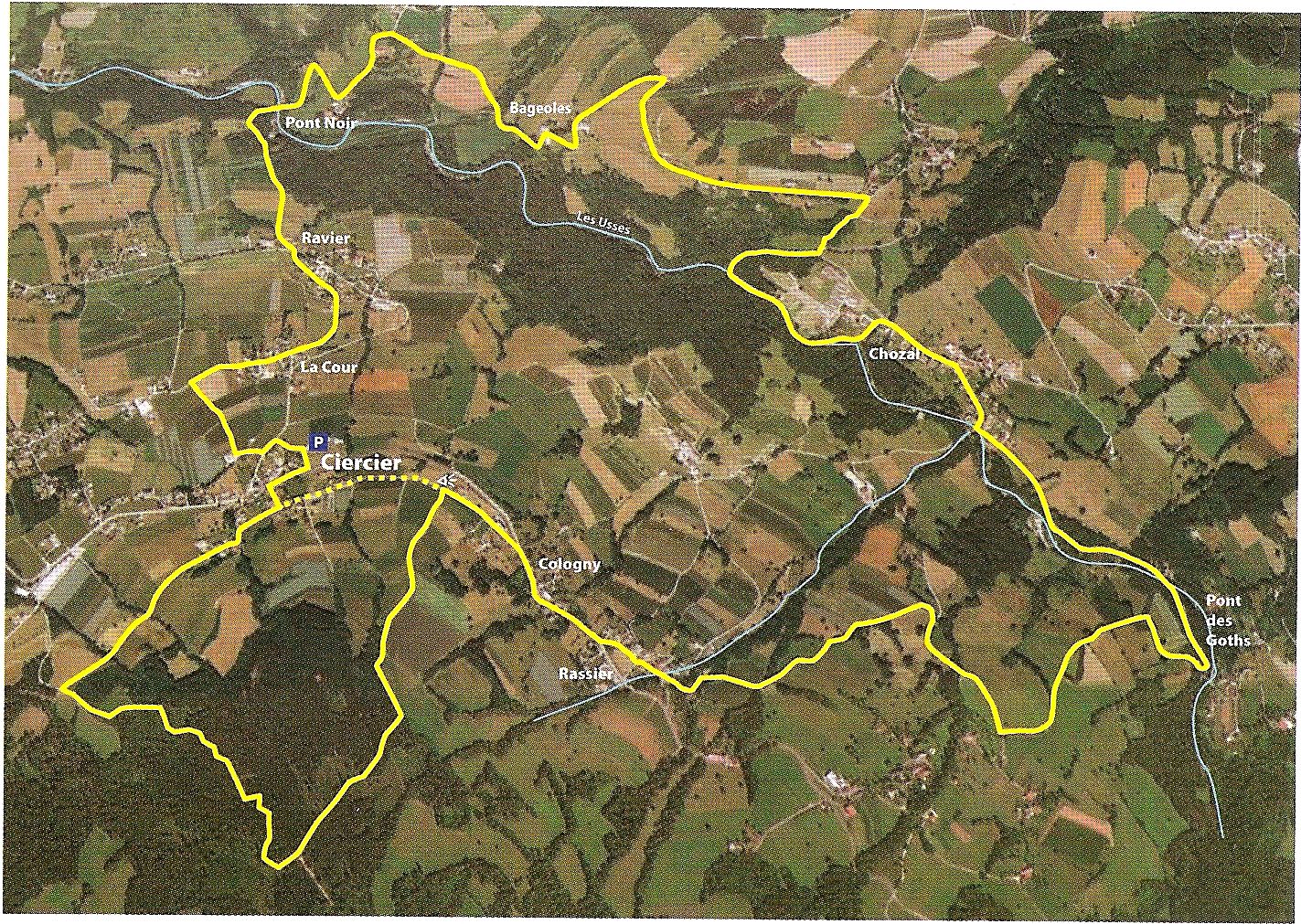 Chemin pédestre Cercier